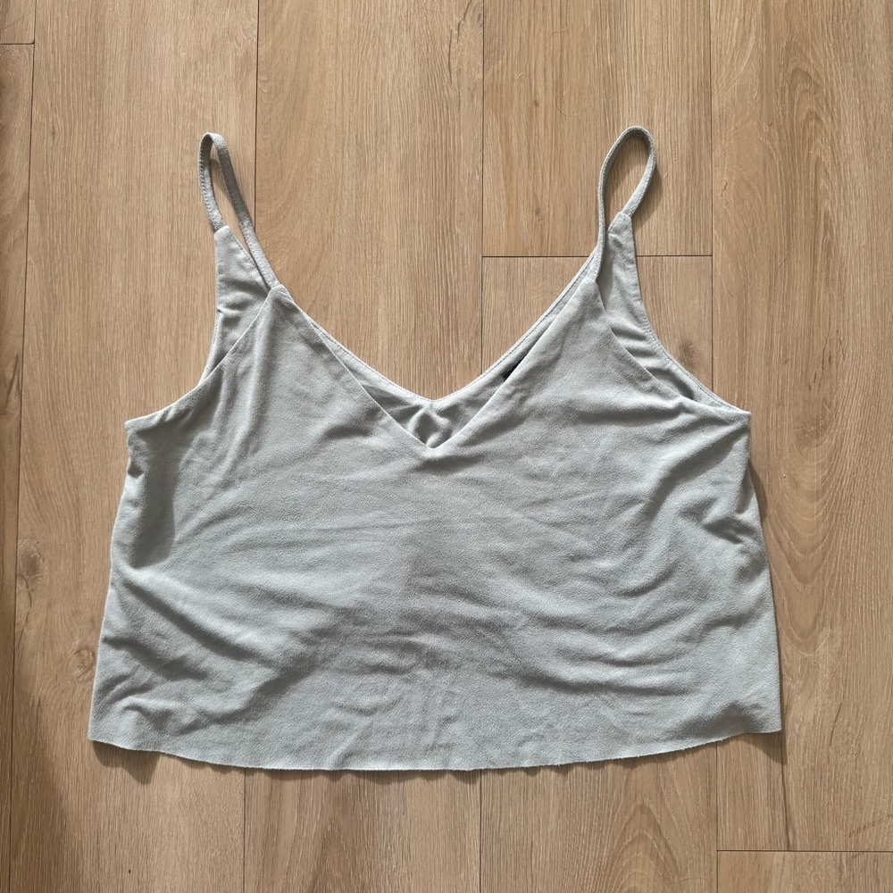 Soft gray crop top
